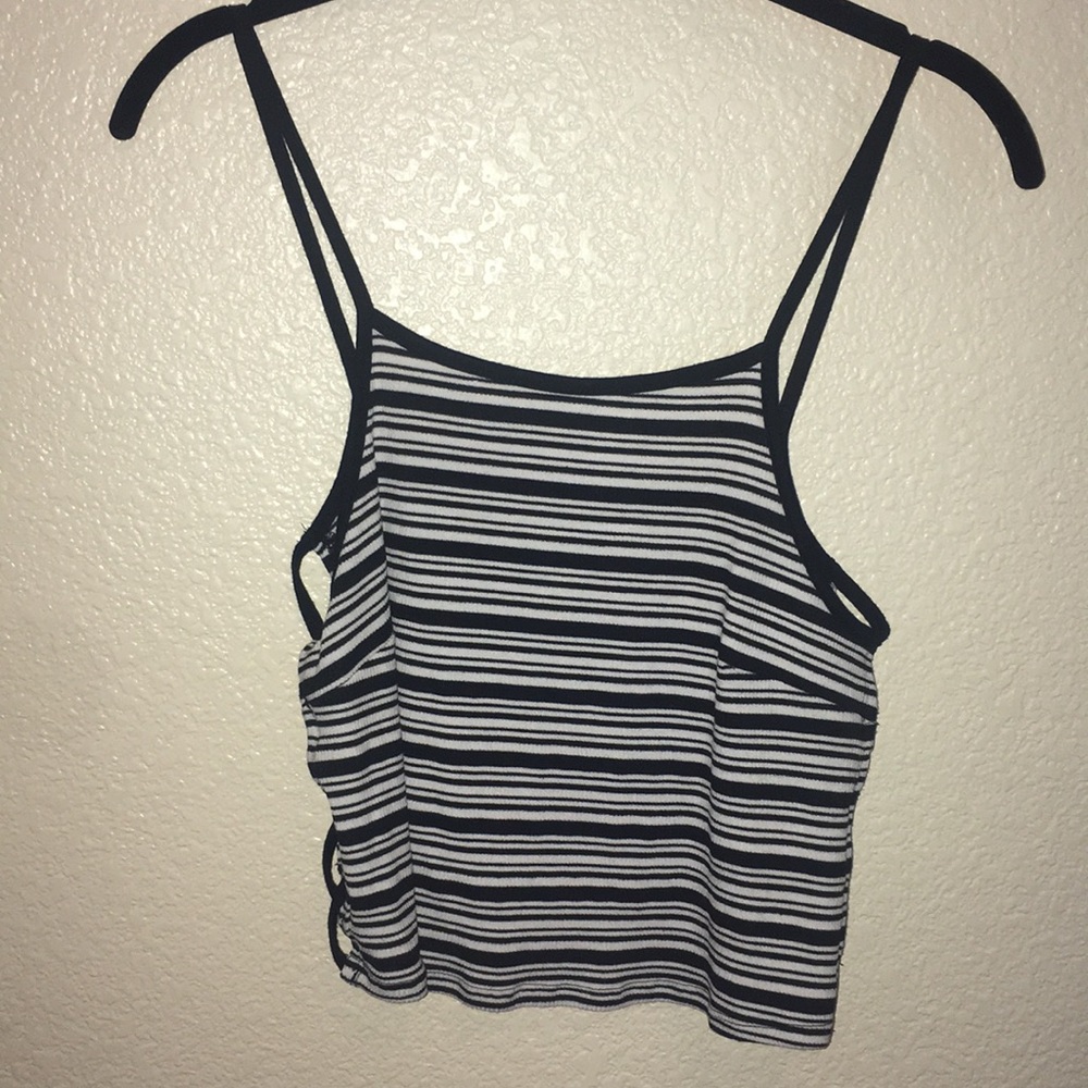 F21 Striped cropped tank